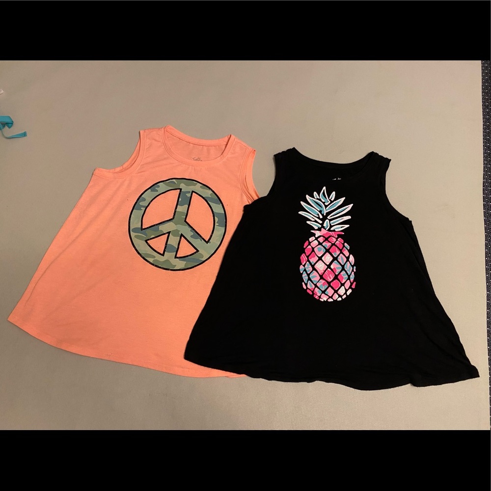 Justice lot 2 pc tank shirts 10/12 plus